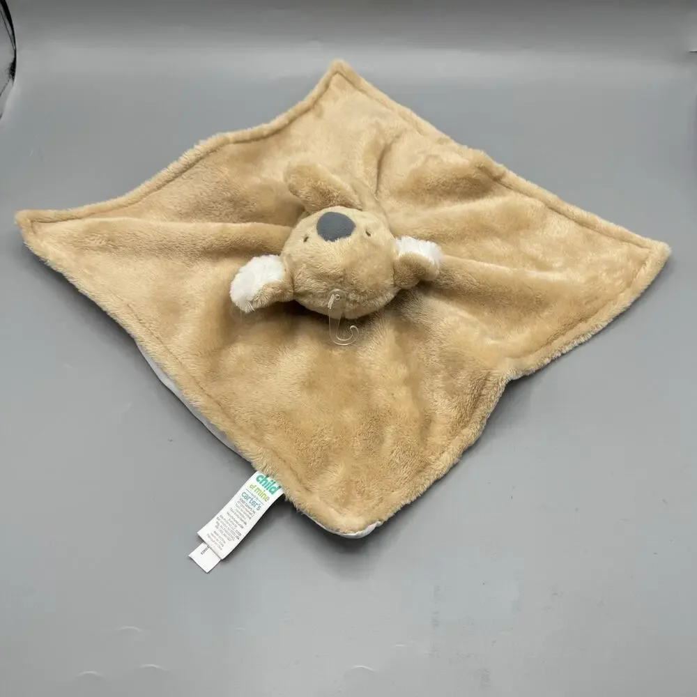 Carters Child of Mine KOALA Baby Lovey Security Blanket Tan Brown 13